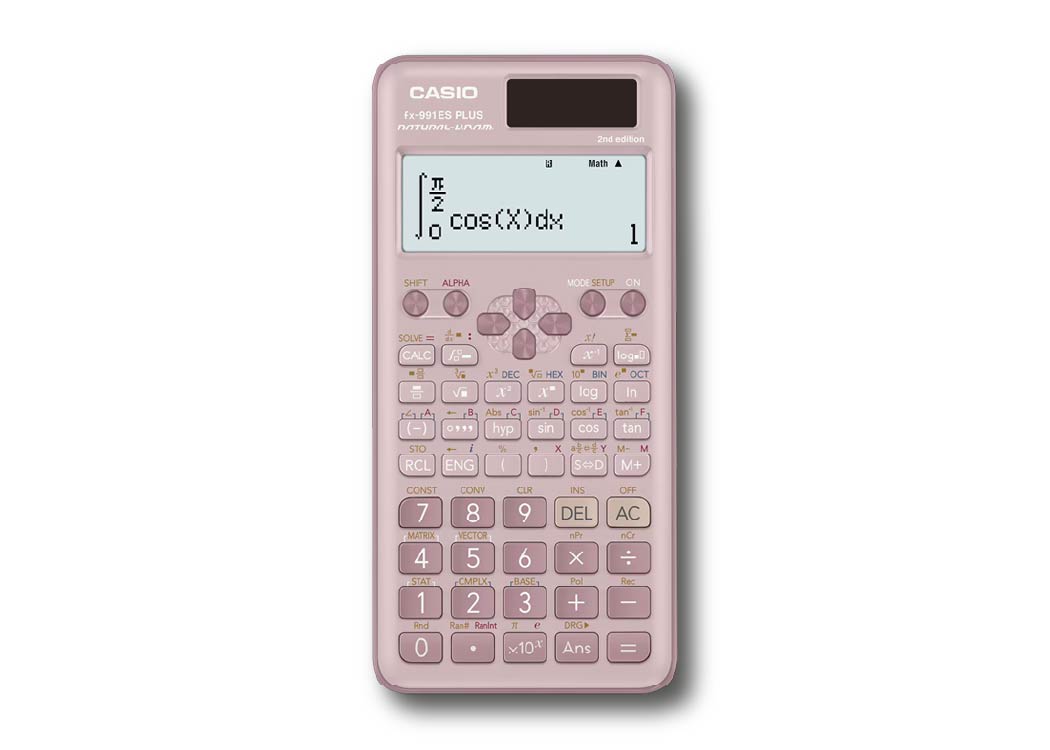 CALCULADORA CIENTIFICA 417 FUNCIONES SOLAR Y BATERIA ROSADO